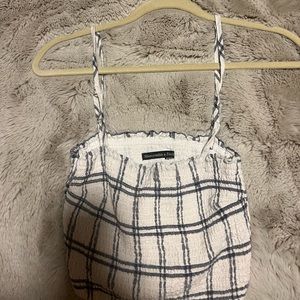 Blue and white striped Abercrombie and Fitch tank